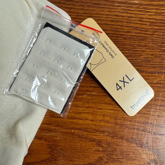 Truekind 4XL Cream Daily Comfort Wirefree Shaper Bra Plus Size - Picture 5 of 8